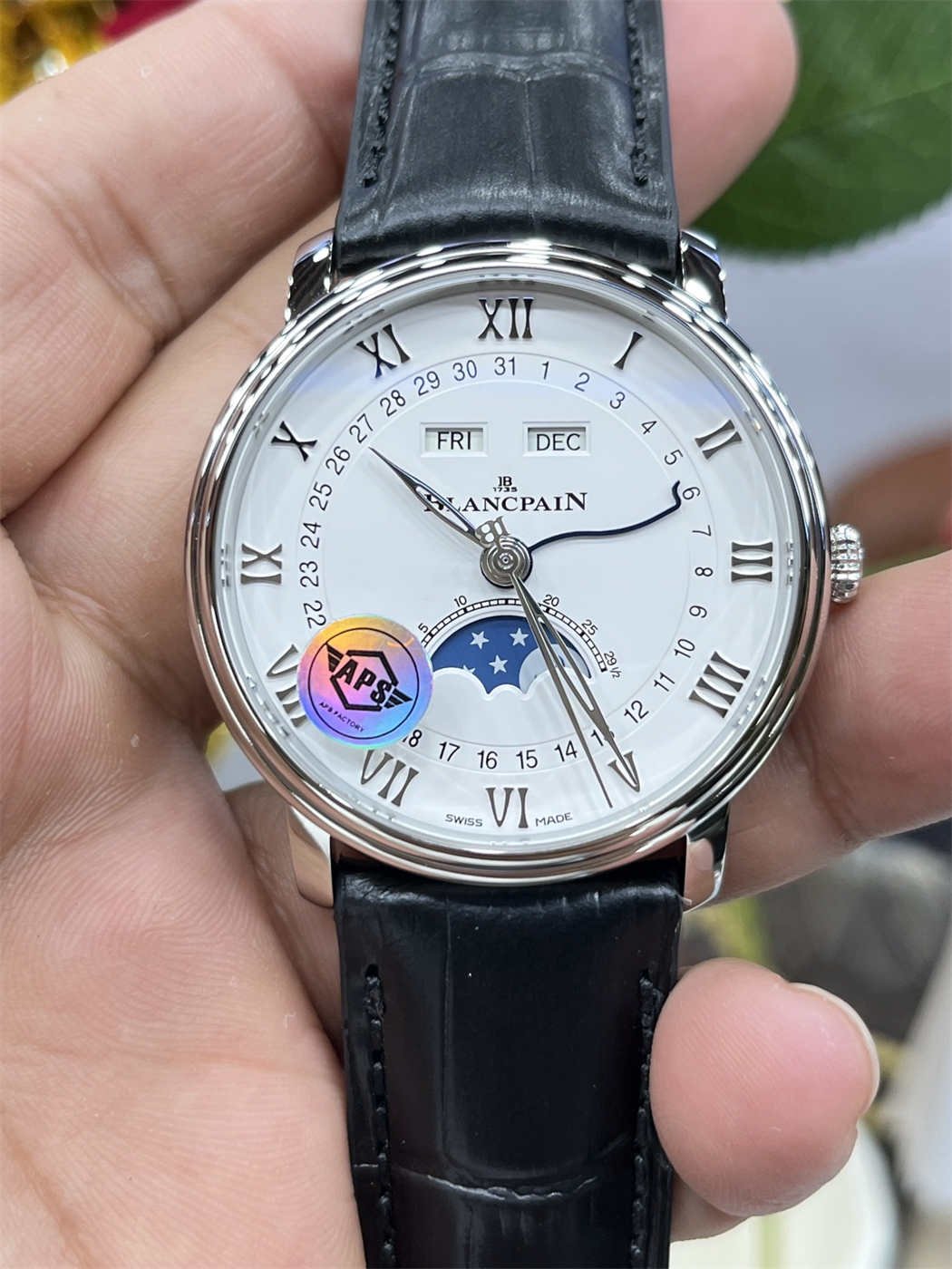 Blancpain Villeret 6654 Moonphase (Steel) – APS Factory Clone 6654 Movement