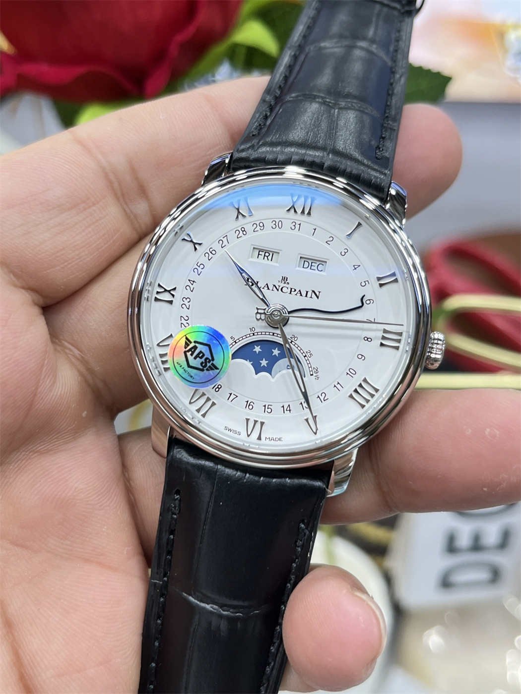 Blancpain Villeret 6654 Moonphase (Steel) – APS Factory Clone 6654 Movement