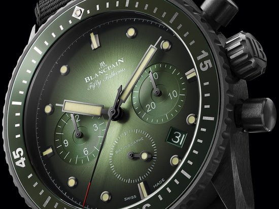 Blancpain Replica Watch Fifty Fathoms Bathyscaphe Chronographe Flyback, Black ceramic, 43.6mm, 5200-0153-B52A