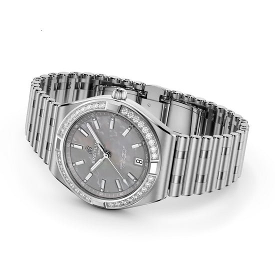 Breitling Replica Watch Chronomat Automatic 36, Stainless Steel and Diamonds, A10320591G1A1