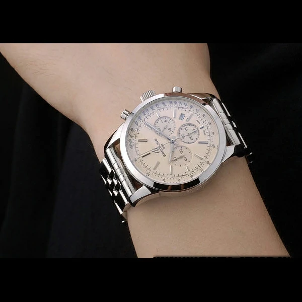 Breitling Transocean White Dial Stainless Steel Strap new58578