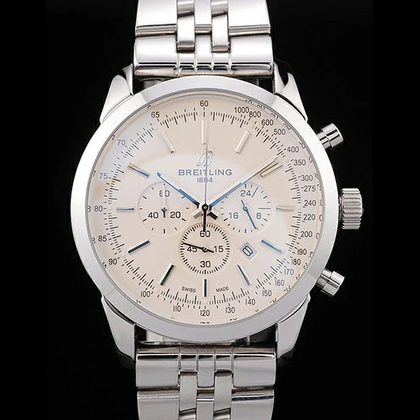 Breitling Transocean White Dial Stainless Steel Strap new58578