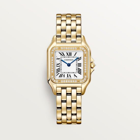 Cartier Replica Watch Panthère de Cartier Replica Watch Medium, 18k Yellow Gold and Diamonds, 27mm x 36mm, WJPN0085