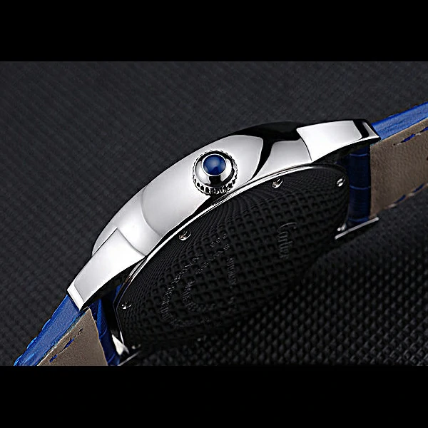 Cartier Ronde Solo Stainless Steel Case Blue Dial Roman Numerals new60090