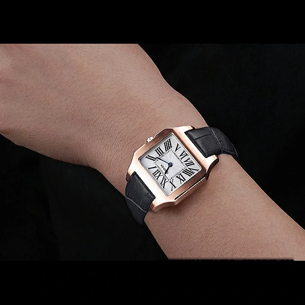 Cartier Santos 100 Polished Rose Gold Bezel new59835