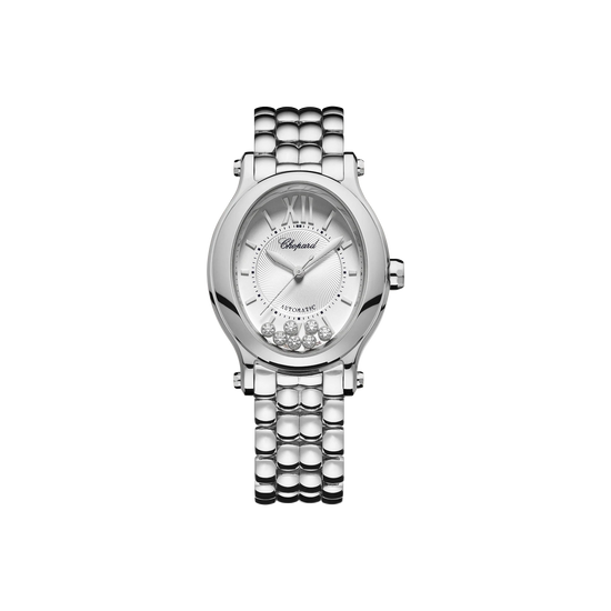 Chopard Replica Watch Happy Sport Oval Automatic, Stainless Steel, 7 floating diamonds, 31.3mm x 29mm, 278602-3002