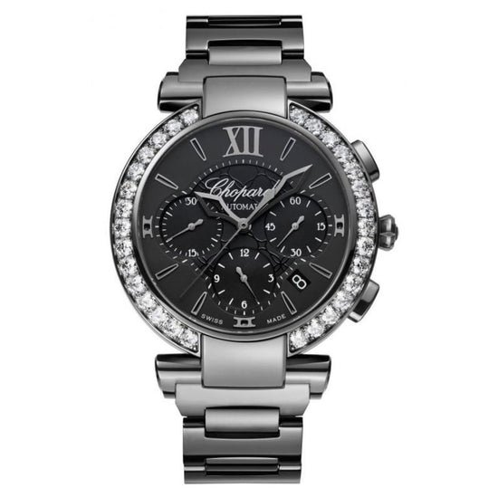 Chopard Replica Watch Imperiale Automatic Chronograph, DLC-Coated Stainless Steel and Diamonds, 40mm, 388549-3006