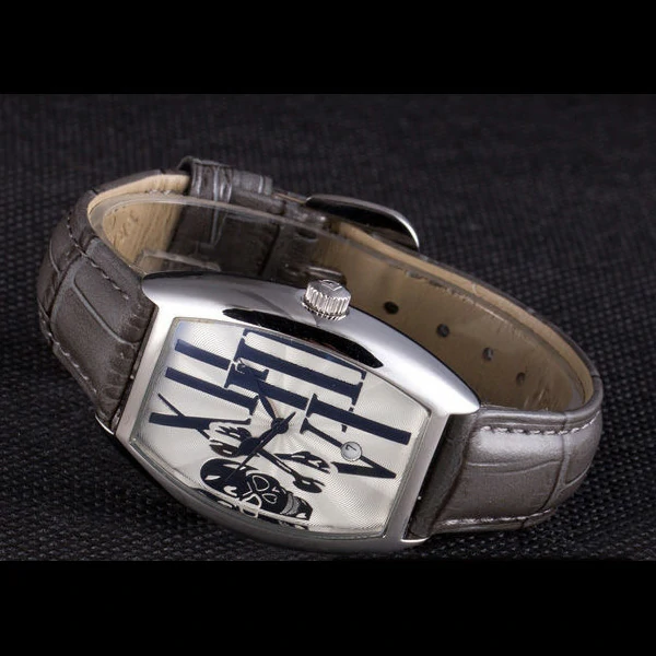 Franck Muller Casablanca Dark Grey Croco Leather Band new59737