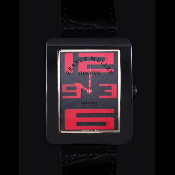 Franck Muller Infinity Red Dial Numbers Black Croco Bracelet new59287