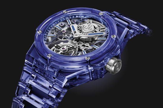 Hublot Replica Watch Big Bang Integrated Tourbillon Full Blue Sapphire, 43mm, 455.JL.0120.JL