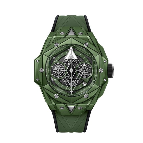 Hublot Replica Watch Big Bang SANG BLEU II GREEN CERAMIC 418.GX.5207.RX.MXM22