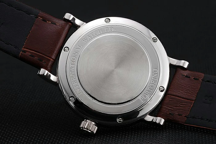 IWC Portofino Silver Dial Stainless Steel Case Brown Leather Strap new122030