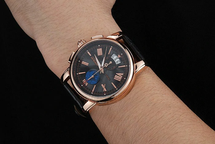 Montblanc Twinfly Chronograph Black Dial Black Leather Bracelet new125125