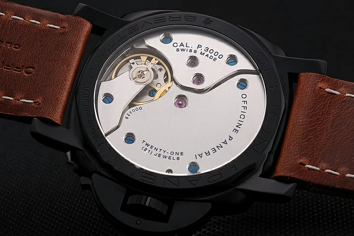 Panerai Luminor Brown Dial Black PVD Case Brown Leather Strap new123961