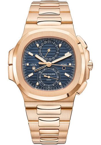 Patek Philippe Replica Watch Nautilus Travel Time Chronograph Watch, 18k Rose Gold, 40,5 mm, 5990/1R-001