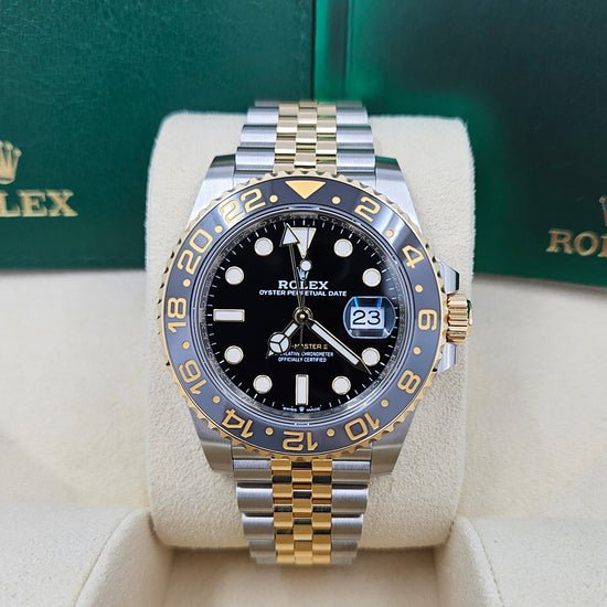 Pre-owned Rolex Replica Watch GMT-Master II, 40mm, Oystersteel and 18k Yellow Gold, 126713GRNR-0001