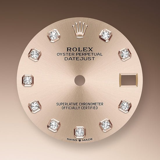 Rolex Replica Watch Datejust 31, Oystersteel, 18kt Everose Gold and diamonds, 278341RBR-0023
