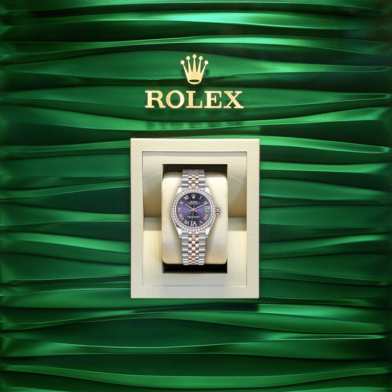 Rolex Replica Watch Datejust 31, Oystersteel, 18kt Everose Gold and diamonds, 278381RBR-0020