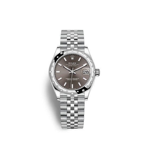 Rolex Replica Watch Datejust 31, Oystersteel, 18kt White Gold and diamonds, 278344RBR-0018
