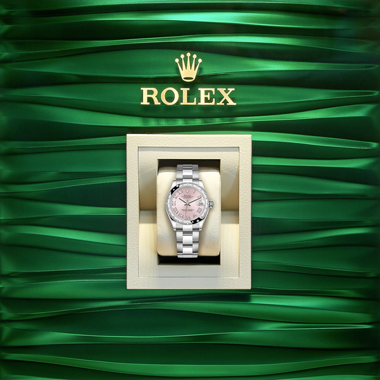Rolex Replica Watch Datejust 31, Oystersteel, 18kt White Gold and diamonds, 278344RBR-0021