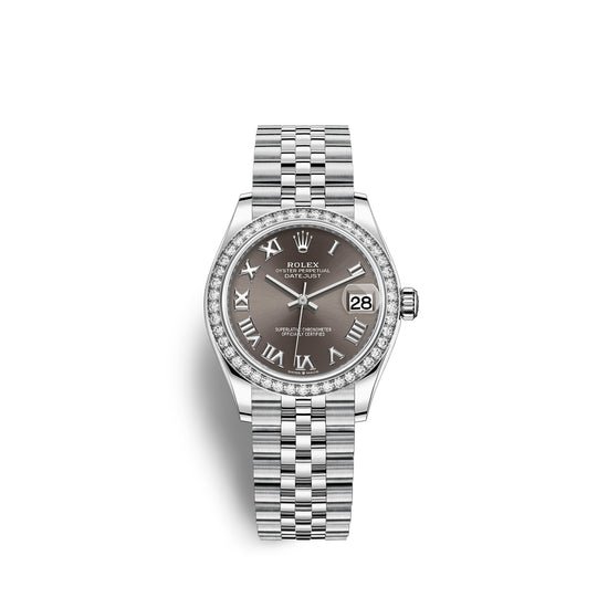 Rolex Replica Watch Datejust 31, Oystersteel, 18kt White Gold and diamonds, 278384RBR-0026