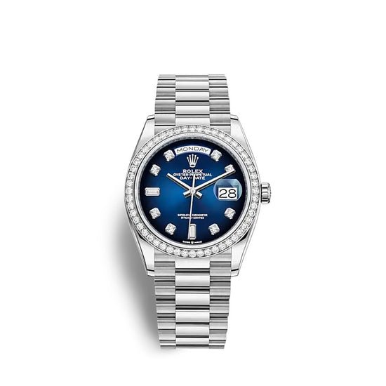 Rolex Replica Watch Day-Date 36 White gold 128349RBR-0010
