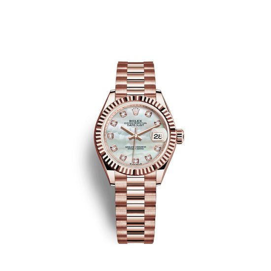 Rolex Replica Watch Lady-Datejust 28, 18k Everose Gold, 279175-0017