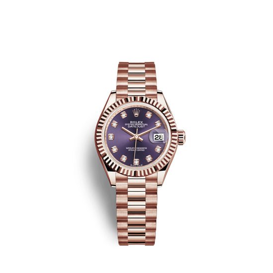 Rolex Replica Watch Lady-Datejust 28, 18k Everose Gold, 279175-0019