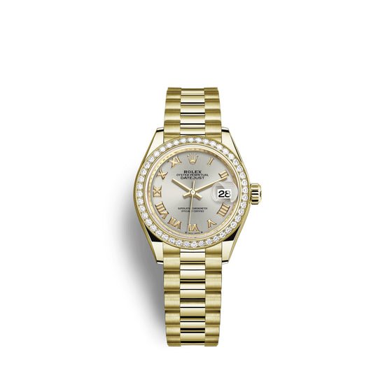 Rolex Replica Watch Lady-Datejust 28, 18kt Yellow Gold and diamonds, 279138RBR-0017
