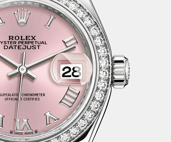Rolex Replica Watch Lady-Datejust 28, Oystersteel and 18k White Gold, 279384RBR-0006