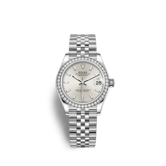 Rolex Replica Watch Lady-Datejust 28, Oystersteel and 18k White Gold, 279384RBR-0007