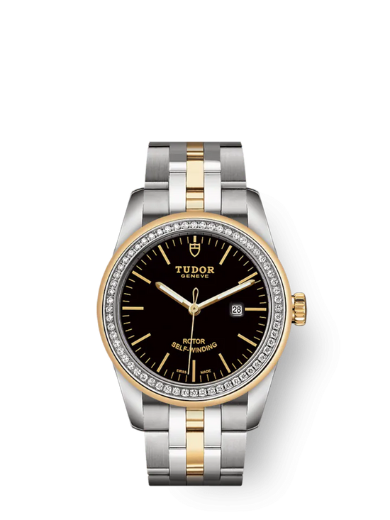 Tudor Replica Watch Glamour Date, Stainless Steel and 18k Yellow Gold with Diamond-set, 31mm, M53023-0064